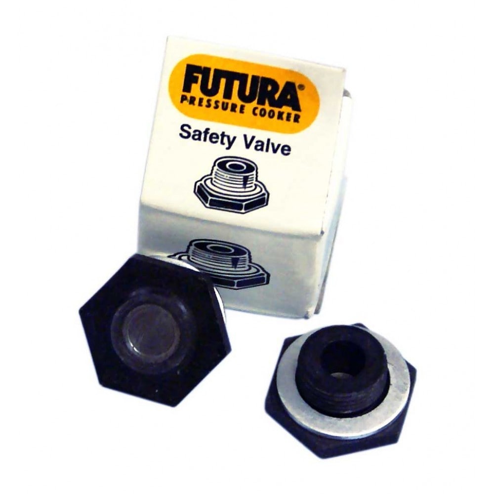 Futura Pressure Cooker Futura 9 Litre : FP 90  with Hawkins Futura Genuine 2 Gasket & 2 Safety Valve  