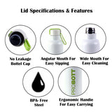 Bang 750ml Stainless Steel Sports Bottle, Vacuum Insulated Thermos Flask | Hot & Cold | Leak-Proof | Light Green | PB 750-12