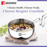 Bergner BE Essentials Tri-Ply Stainless Steel Tadka Pan - Induction Bottom BGIN-6285