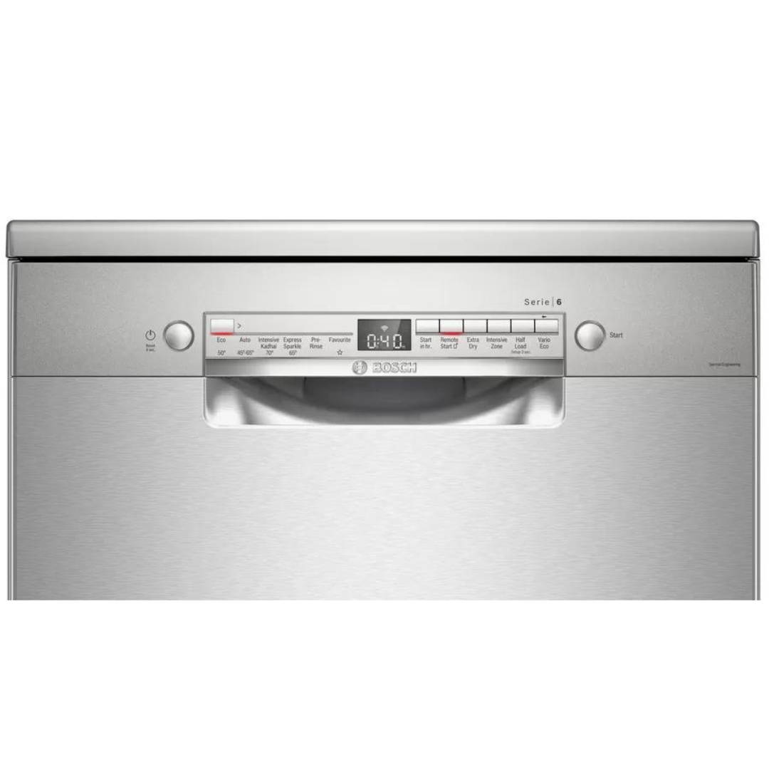 BOSCH SMS6ITI01I Series 6 Free Standing Dishwasher 60 cm Silver Inox
