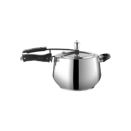 Vinod 5 Litre Europa Pressure Cooker 18/8 Stainless Steel Handi Shape Inner Lid