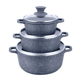 Wonderchef Granite Die-Cast Casserole Set With Lid- Granite