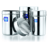 JVL Stainless Steel 1250ml Vintage Designer Air Tight Canister With See Through Lid (VDC-3) 