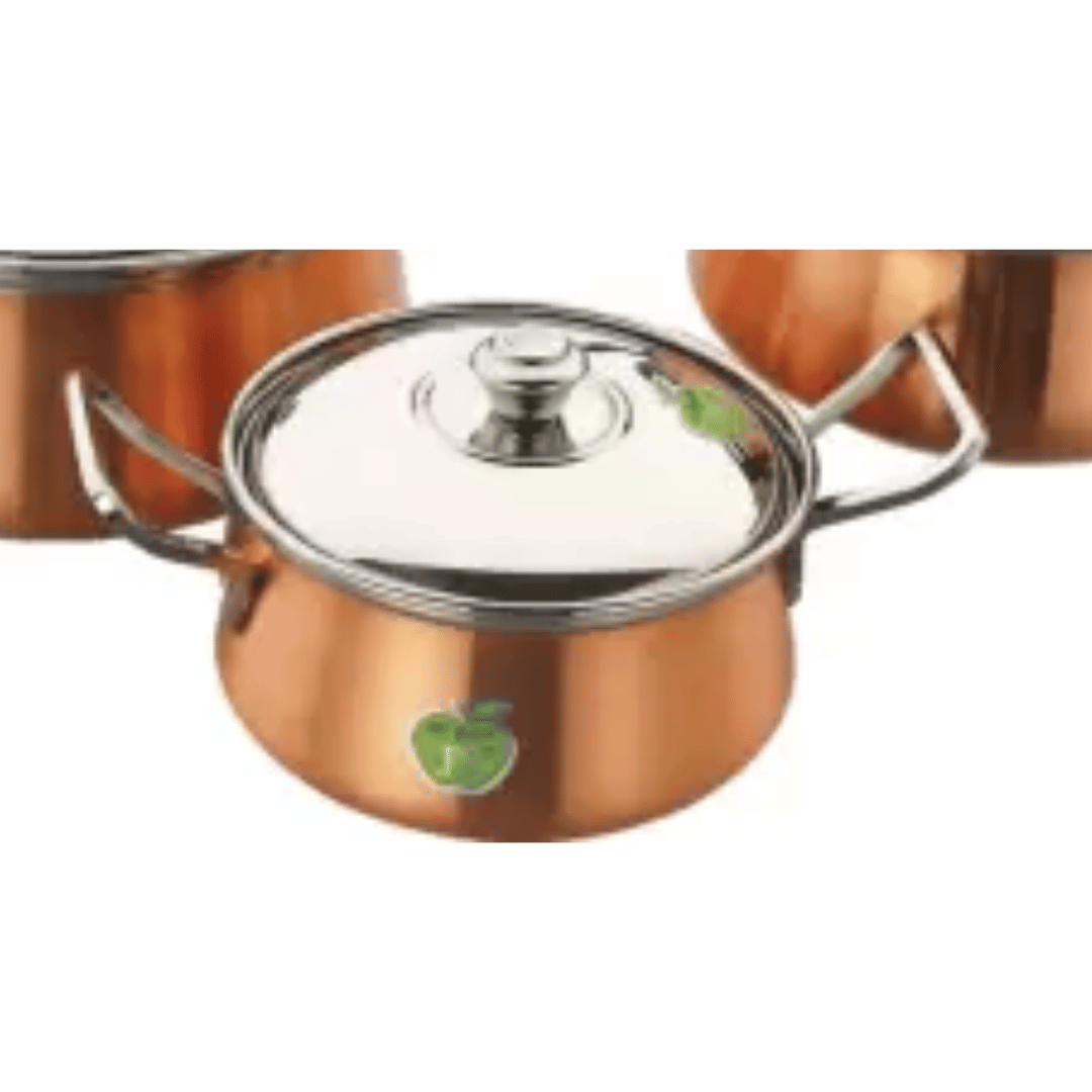 JVL Stainless Steel 850ml Opus Pot Handi Full Copper With Lid & Handle (OP-1 FC) 
