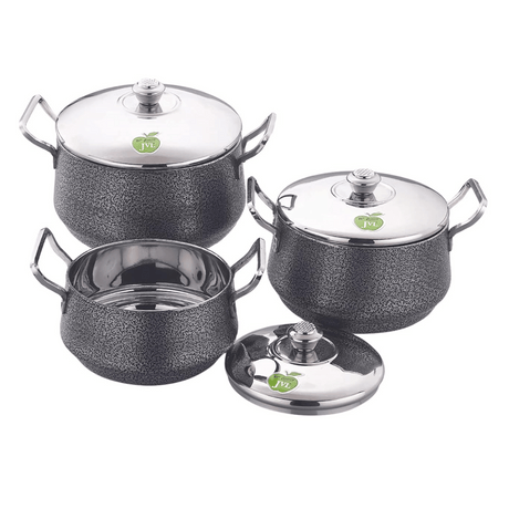 JVL Stainless Steel 2200ml Opus Pot Handi Powder Coated With Lid & Handle (OP-3 PC)
