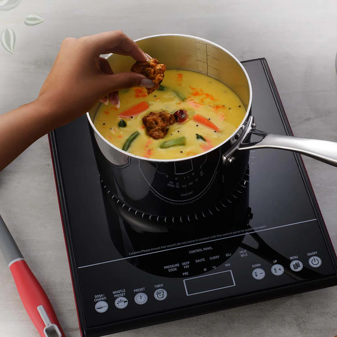 Tramontina Aeion 18 cm Triply Sauce Pan with SS Lid