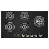 Cronus Digi-Step 590 90 cm 5 Burner Hob – Full Brass Burners, Step Flame Technology, Insta Ignition, 534.01.767