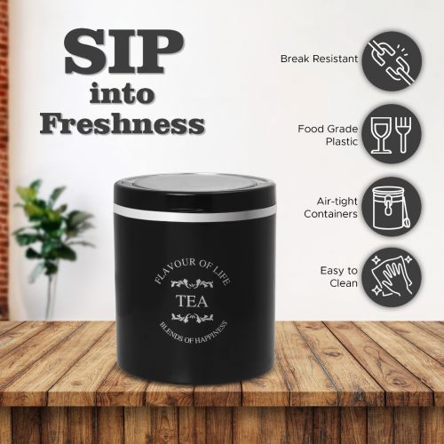 Jaypee plus CLASSIQUE 3 Tea & Sugar Containers Set of 3 750 ml Black