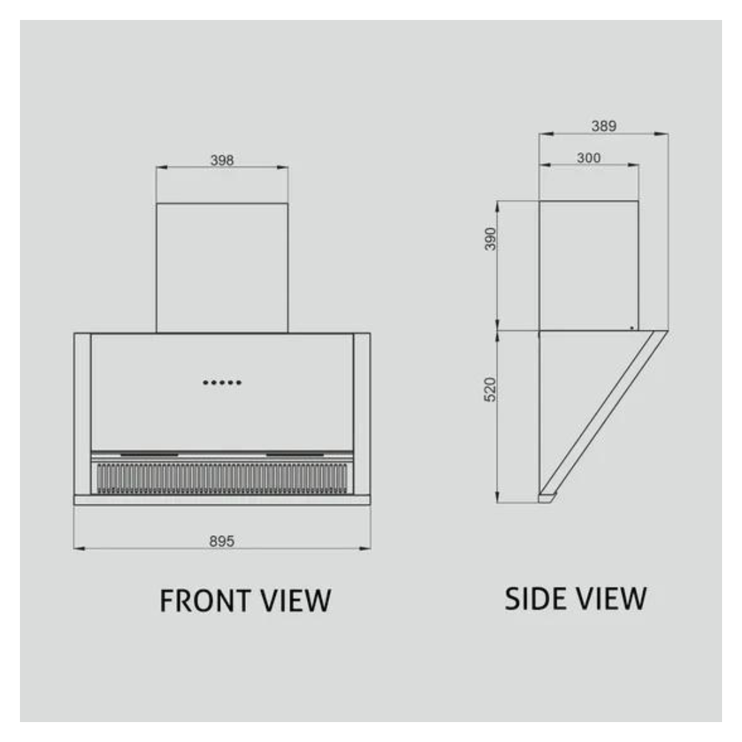 Glen 6072 SX BL MS AC 90cm Auto Clean