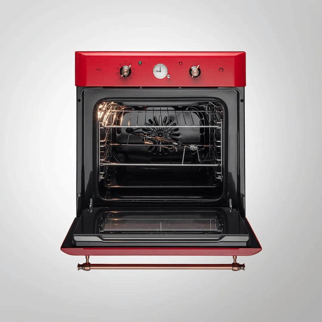 KAFF CLOV 6 RD Built in Ovens with True Convection (Red Retro Finish)