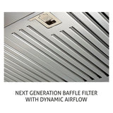 Kitchen Chimney Cassette Ceiling Mounted Remote Control Baffle filters 120cm 1250 m3/h -White (1010CS)