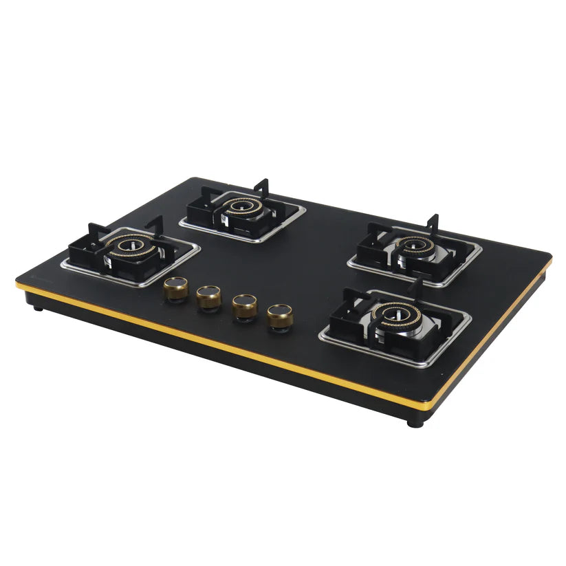 Shine Gold Four Burner Gas Stove/Hob Top Auto Ignition