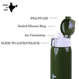 Icon 1000ml Thermos Sipper Bottle, Stainless Steel Vacuum Insulated Flask | Hot & Cold | Leak-Proof | Blue | PB 1000-10