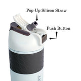 Pluto 520ml Vacuum Insulated Flask – Hot & Cold Stainless Steel Water Bottle, White | PB 520-01