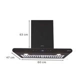 Elica 60 cm ISMART GALAXY BF LTW 60 NERO 5 Star Inverter Technology Chimney