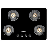 
Faber NiOS DLX 754 BB BK Glass Cooktop with Manual Gas Stove MS POWDER COATED Finish (4 Burners)