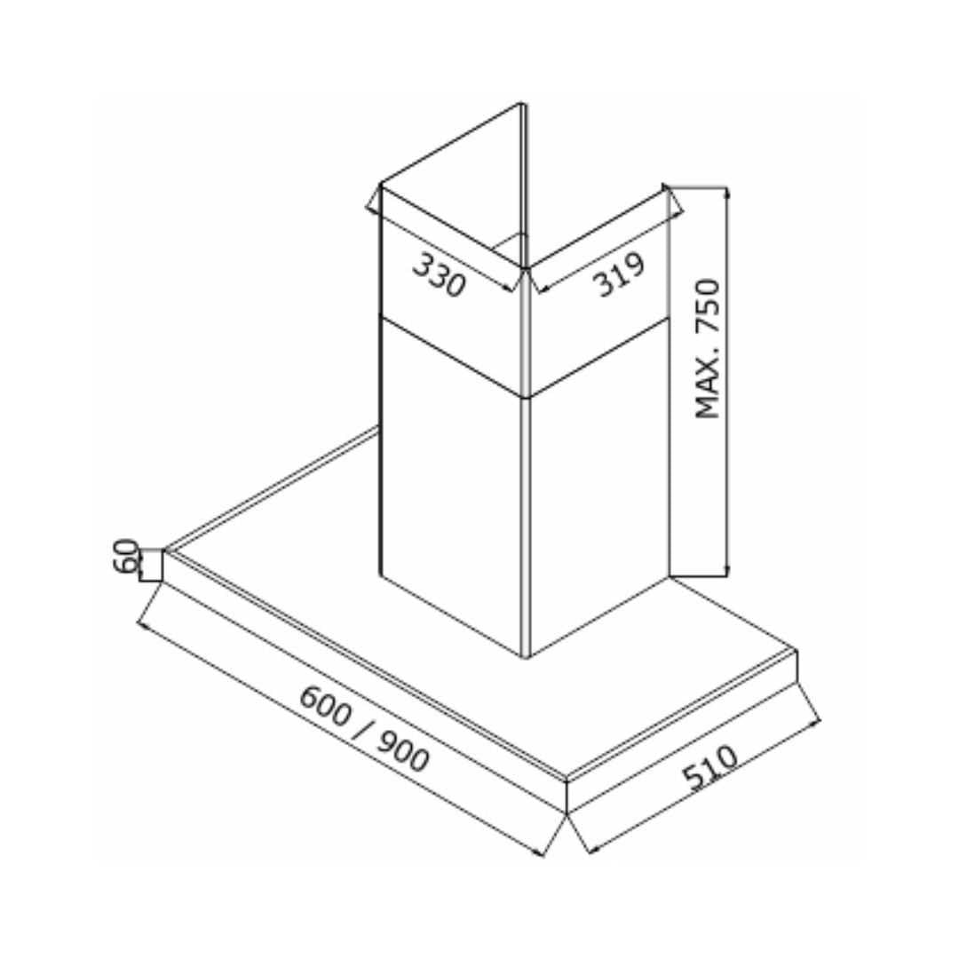 ELICA ISMART SPOT H6 EDS LTW 60 NERO