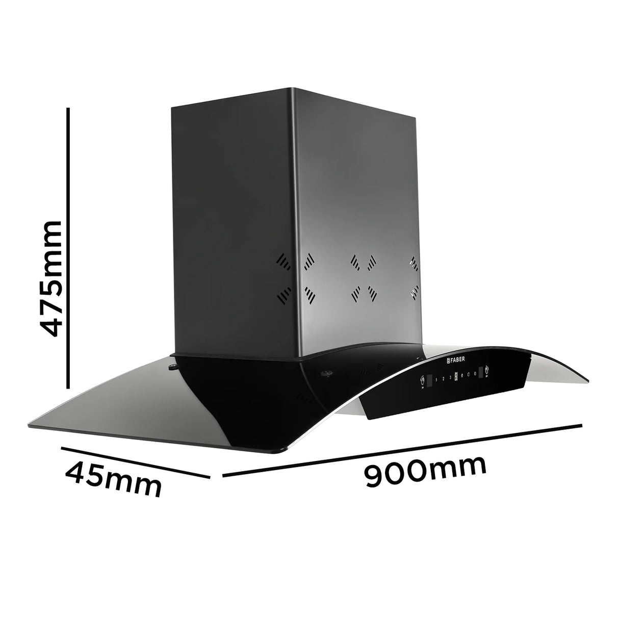 Hood Everest 3D IN HC SC FL LG 90 cm Wall Mounted Filterless Chimney with Touch & Gesture Control, 1250 m³/hr Suction – 325.0685.352