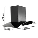 Hood Everest 3D IN HC SC FL LG 90 cm Wall Mounted Filterless Chimney with Touch & Gesture Control, 1250 m³/hr Suction – 325.0685.352
