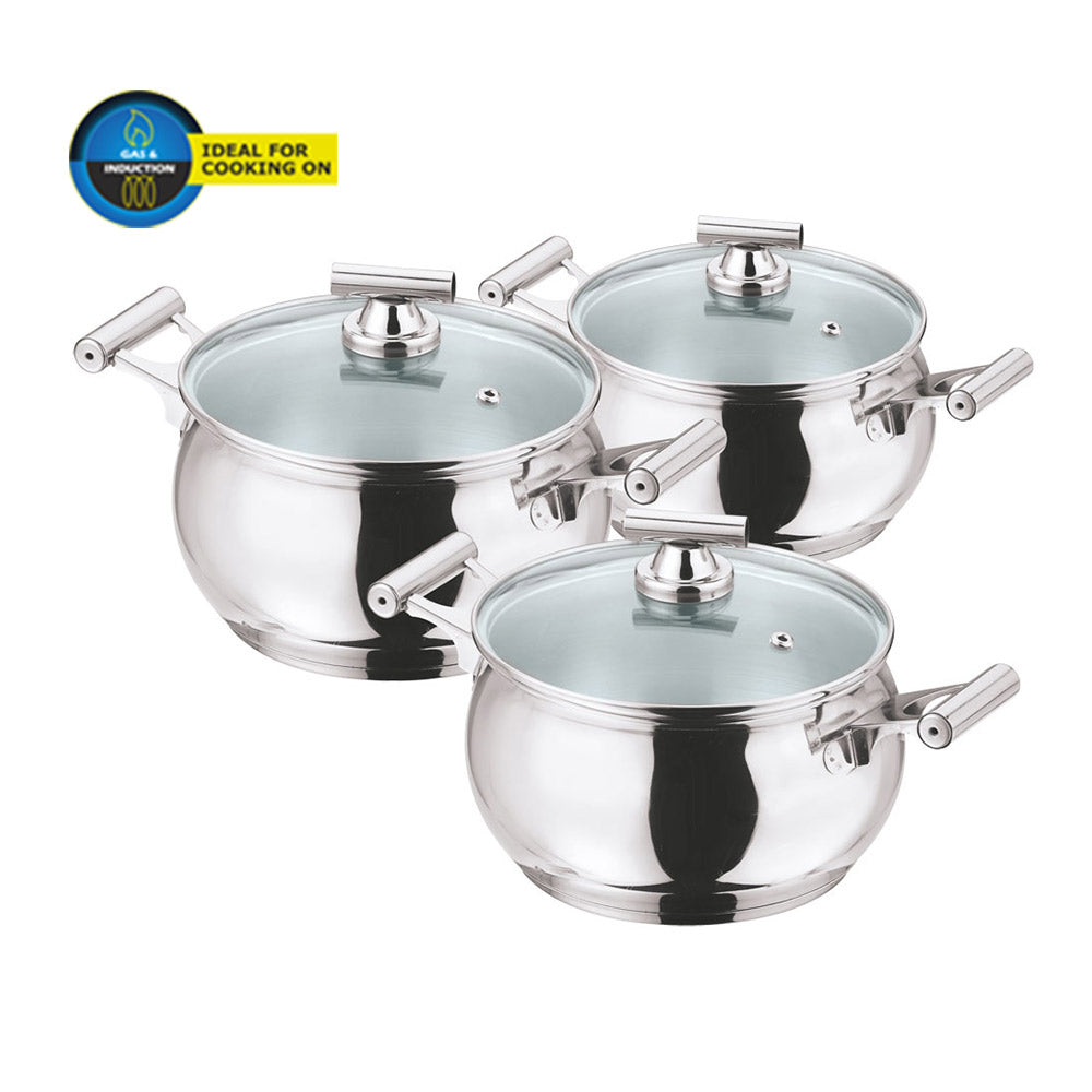 Vinod 3 Pcs Tall Belly Sicily Casserole