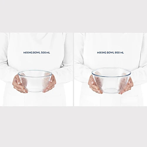 Mixing & Serving Glass Bowl Set Of 3 (500ml + 900ml + 1.3Litre) IH22MB05913