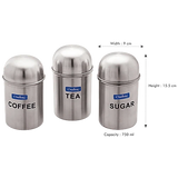 Tea Coffee Sugar Storage Container Canister With Spoons, 3 pcs