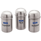 Tea Coffee Sugar Storage Container Canister With Spoons, 3 pcs