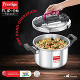 Prestige FLIP-ON TRI-PLY STAINLESS STEEL PRESSURE COOKER 5 L 220m WITH GLASS L|D 20709