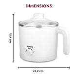 Cooltouch 1.2 L Electric Kettle, Stainless Steel Inner Body, Boil Water For Tea, Coffee, Soup, Noodles, White