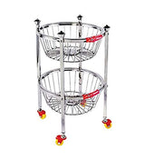 Priya 2 Steps Stainless Steel Fruit Trolley  (Small Size)