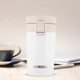 Coffeemate Insulated Mug 300ML White | Leakproof Travel Mug with Touch Lid | BT300WHE131