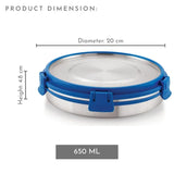 Stainless Steel Deluxe Chocolate – Airtight & Leakproof Stainless Steel Lunch Box with Detachable Clips