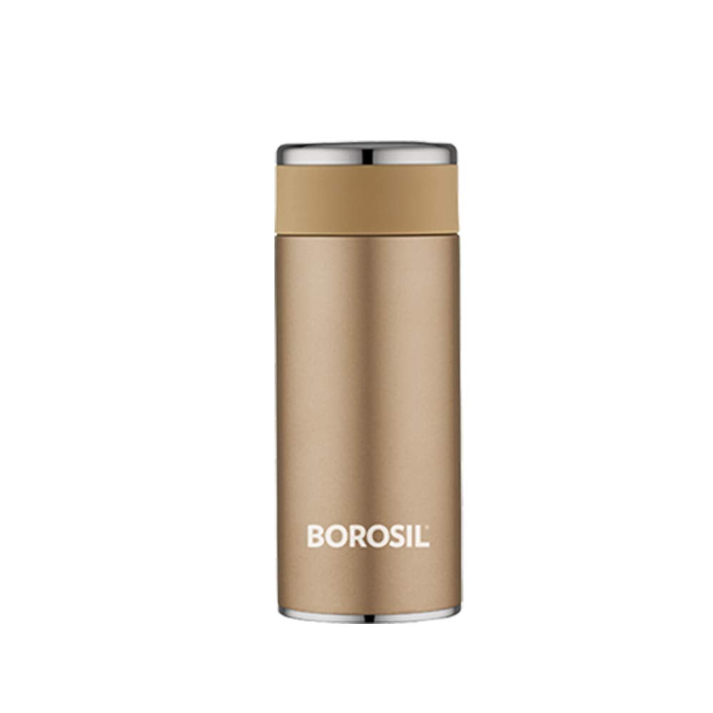 Travelsmart Rose Gold Stainless Steel Hot & Cold Flask – 360 mL (BT360RG120) | Leak-Proof Thermo Flask for Travel, Soups & Beverages