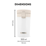 Coffeemate Insulated Mug 300ML White | Leakproof Travel Mug with Touch Lid | BT300WHE131