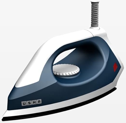 Usha EI 4175-P 750W ULTRA LIGHT WEIGHT ELECTRIC IRON WITH NON STICK PTFE COATED (BLACK WEILBURGER) SOLE PLATE, MIDNIGHT BLUE
