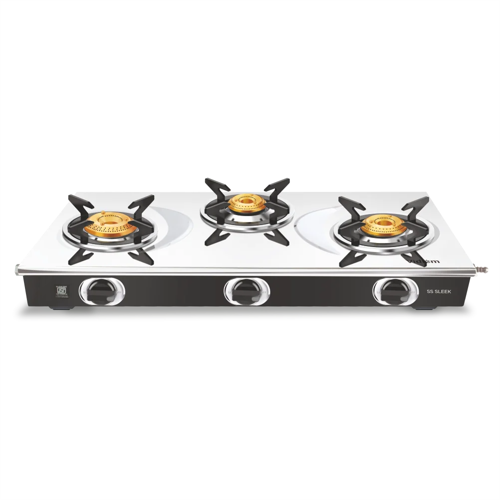 VIDIEM SS SLEEK 3 BURNER GAS STOVE