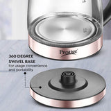 PKGB 1.8 Litre Electric Glass Kettle| LED Power Indicator| Borosilicate Glass| Automatic Power Cut-Off| Concealed Element| 360 Degree Swivel| Cool Touch Handle