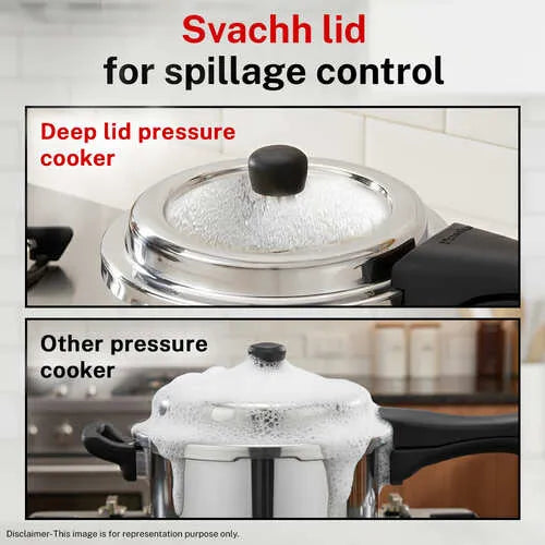 Prestige Tri-Ply Svachh Outer Lid Pressure Cooker Combi Pack 20733