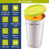 Easy Lock Tumbler – 350 ml | 100% Spill-Proof & Airtight Stainless Steel Tumbler with Straw | Travel Coffee Mug for Adults, Kids & Toddlers | Sleek, Portable & Easy to Handle (Pack of 1, Silver)