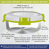 Klip Lock Stainless Steel Airtight Leakproof Storage Container 1750ML – Durable Kitchen Accessories Item, Large Lunch Box for Office Men, Women & Kids