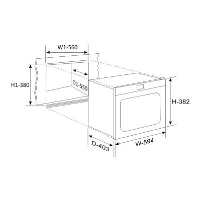 Glen Built-In-Microwave 671 25 Ltr