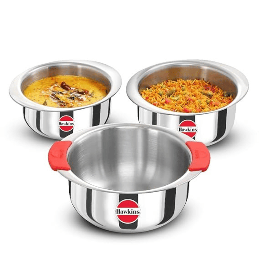 Hawkins Kitchen 2023 Triply Stainless Steel Patila Gift Pack (23SGP)