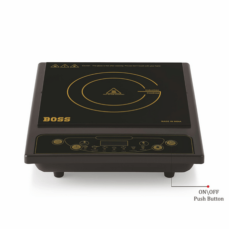 Boss Chefmax 1600 Watts Induction Cooktop With Preset Menu Options (B535)
