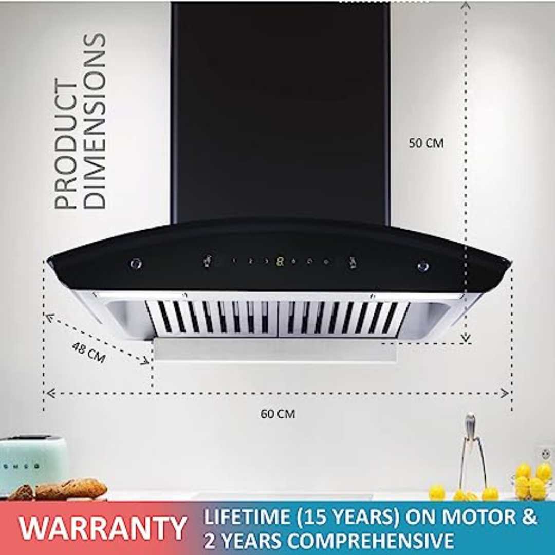 
ELICA 60 CM BFCG PLUS LTW 600 HAC MS NERO AUTO CLEAN CHIMNEY
