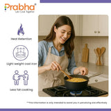 Prabha Black Eisen Cast Iron Saucepan With Steel Handle