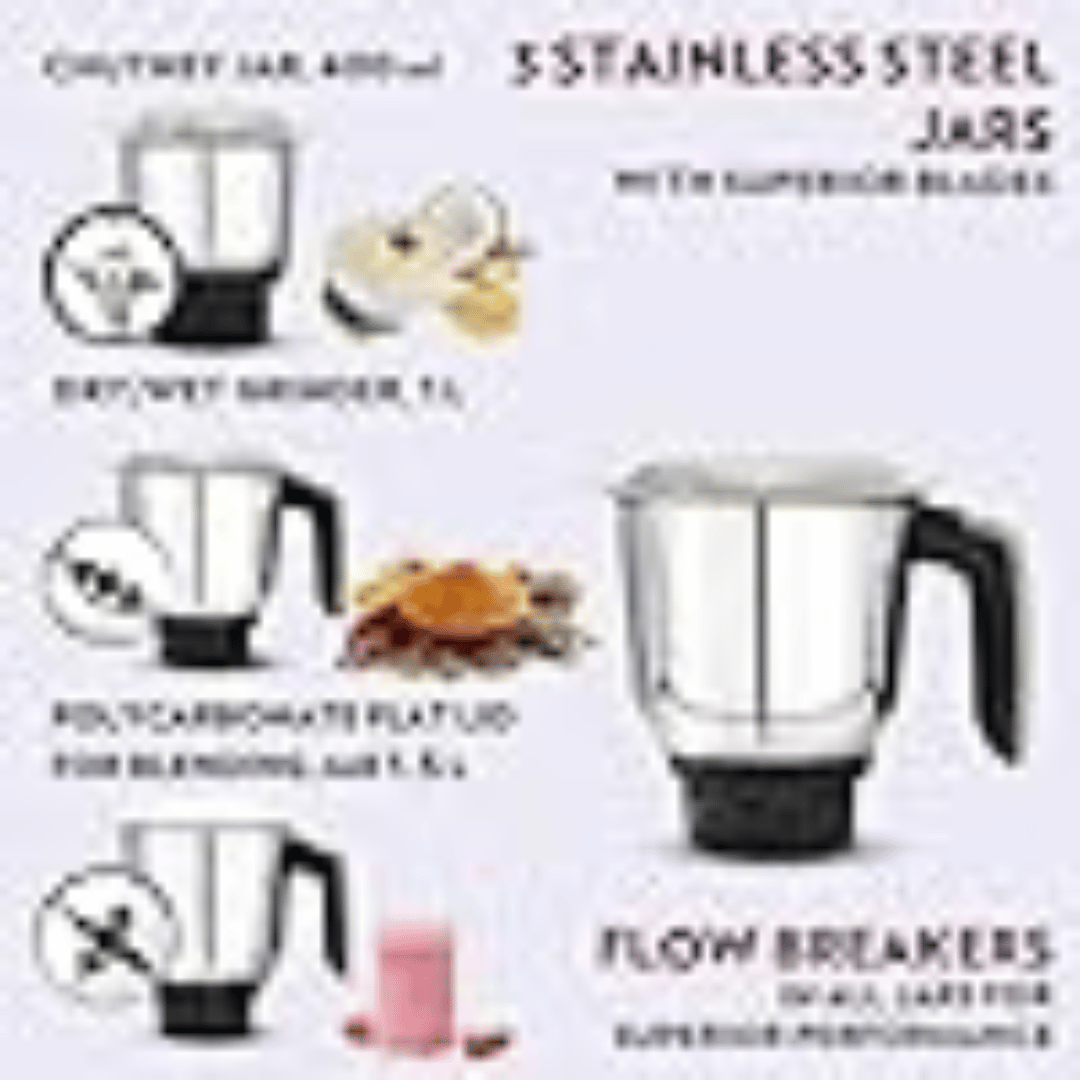 Borosil Infinity 750 W 4 Jar Mixer Grinder HAMG04