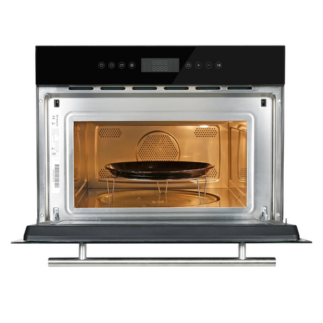 Faber FPM 621 BK 38 liters 60cm Built-In Microwave Oven Grill with Convection Fully Electric Control Black Glass Finish
