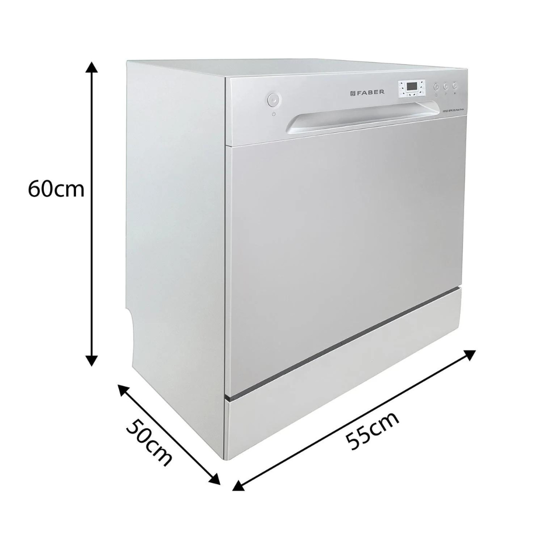 Faber FFSD 6PR 8S Ace White 6 Washing Program 8 Place Capacity White Finish Built-in Dishwasher 