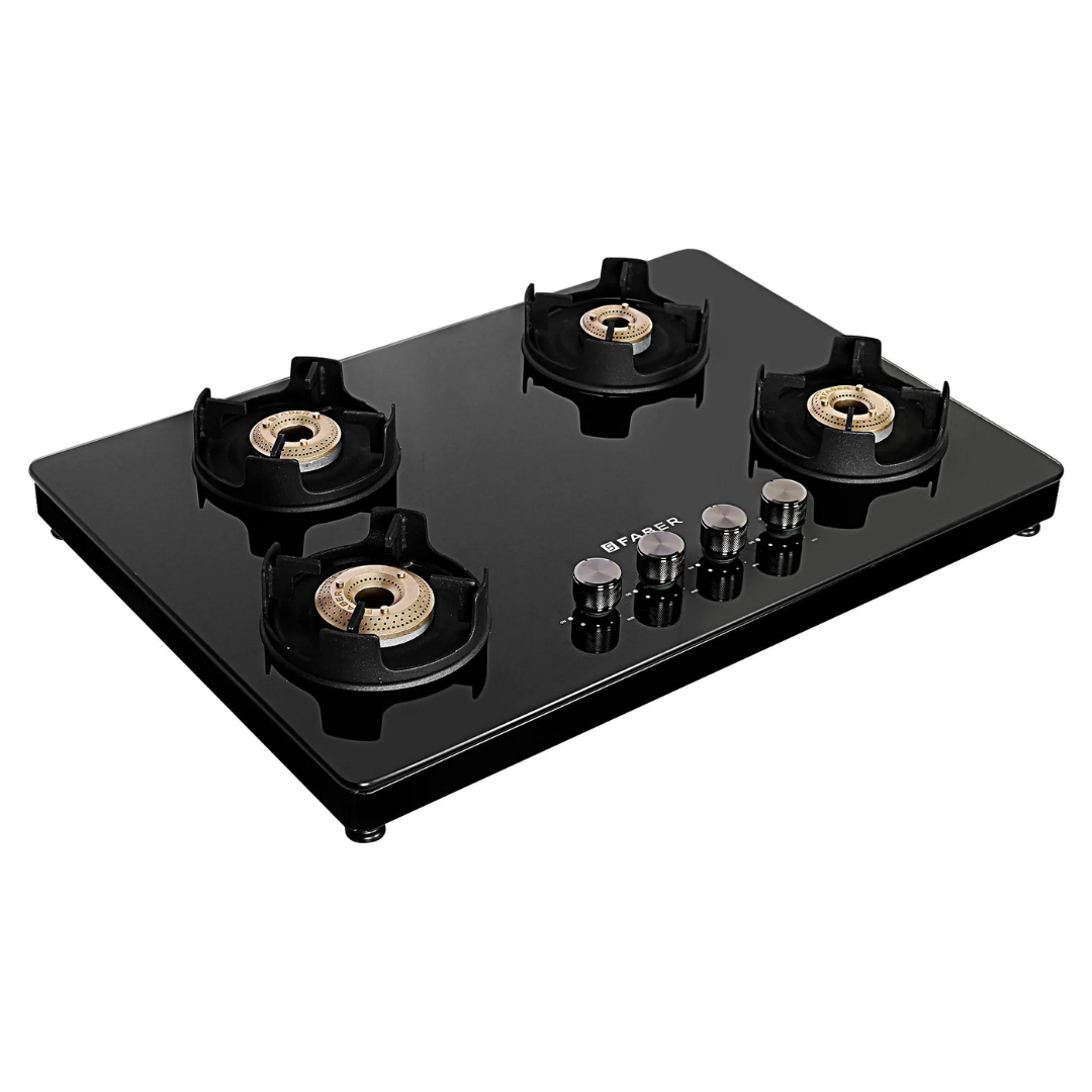 
Faber NiOS DLX 754 BB BK Glass Cooktop with Manual Gas Stove MS POWDER COATED Finish (4 Burners)