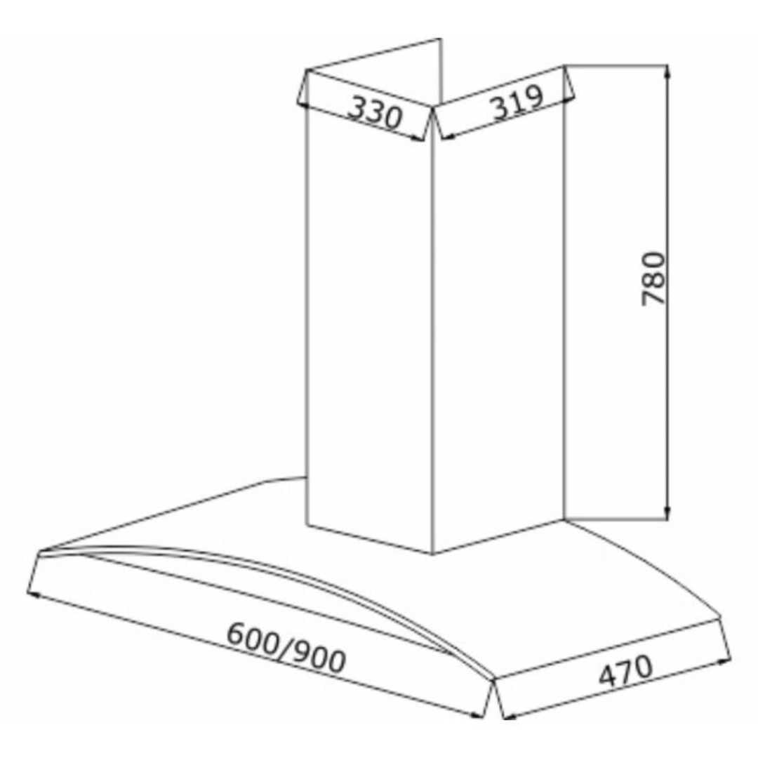 ELICA ISMART GLACE EDS LTW 90 NERO